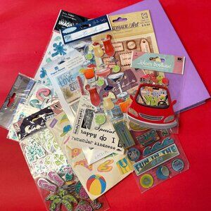 Summer Scrapbook Sticker Pack – 15 Sealed Vintage & Modern Sheets, Eco Gift